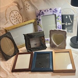 9 Assorted Decorative Picture Frames